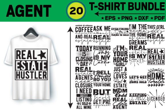 Agent T-Shirt Design Bundle: Graphics & T-Shirt Designs
