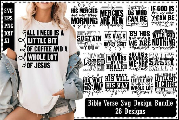 Bible Verse Svg Bundle: Graphics & T-Shirt Designs
