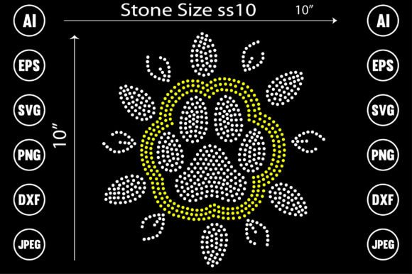 Dog Foot Rhinestone Design: Graphics & T-Shirt Designs