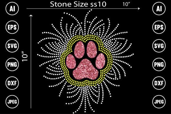 Dog Glitter Rhinestone Design for T-Shirt Graphics