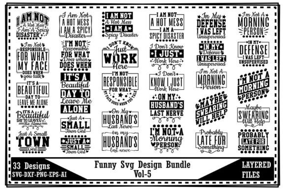 Funny Svg Design Bundle Vol-5 for Graphics