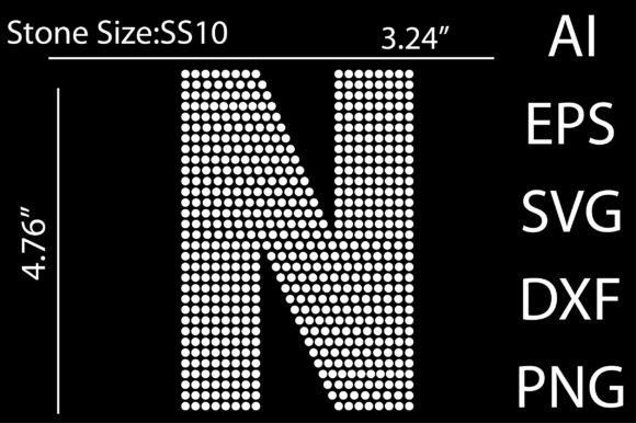 Letters Rhinestone Templates Design: Graphics & T-Shirt Designs