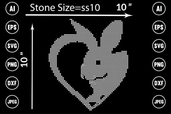 Rabbit Rhinestone Design: Graphics & T-Shirt Designs
