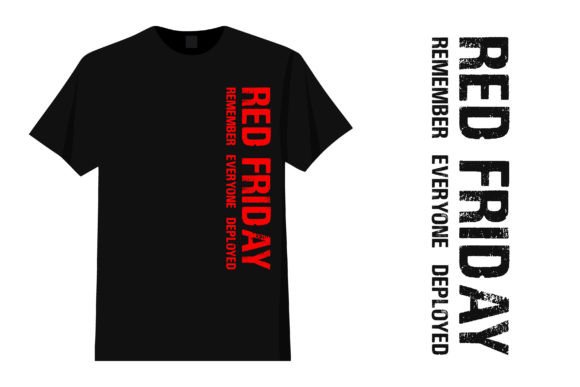 Red Friday USA Flag Graphics & T-Shirt Designs