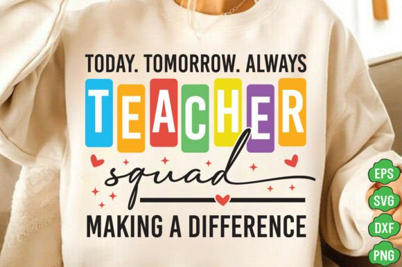 Teacher Squad PNG: Graphics for T-Shirt Designs