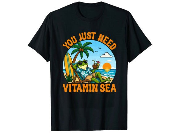 Vitamin Sea Summer T-Shirt Design Graphics Review