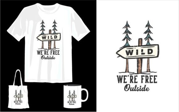 Wild Nature Adventure T-Shirt Design Graphics Review
